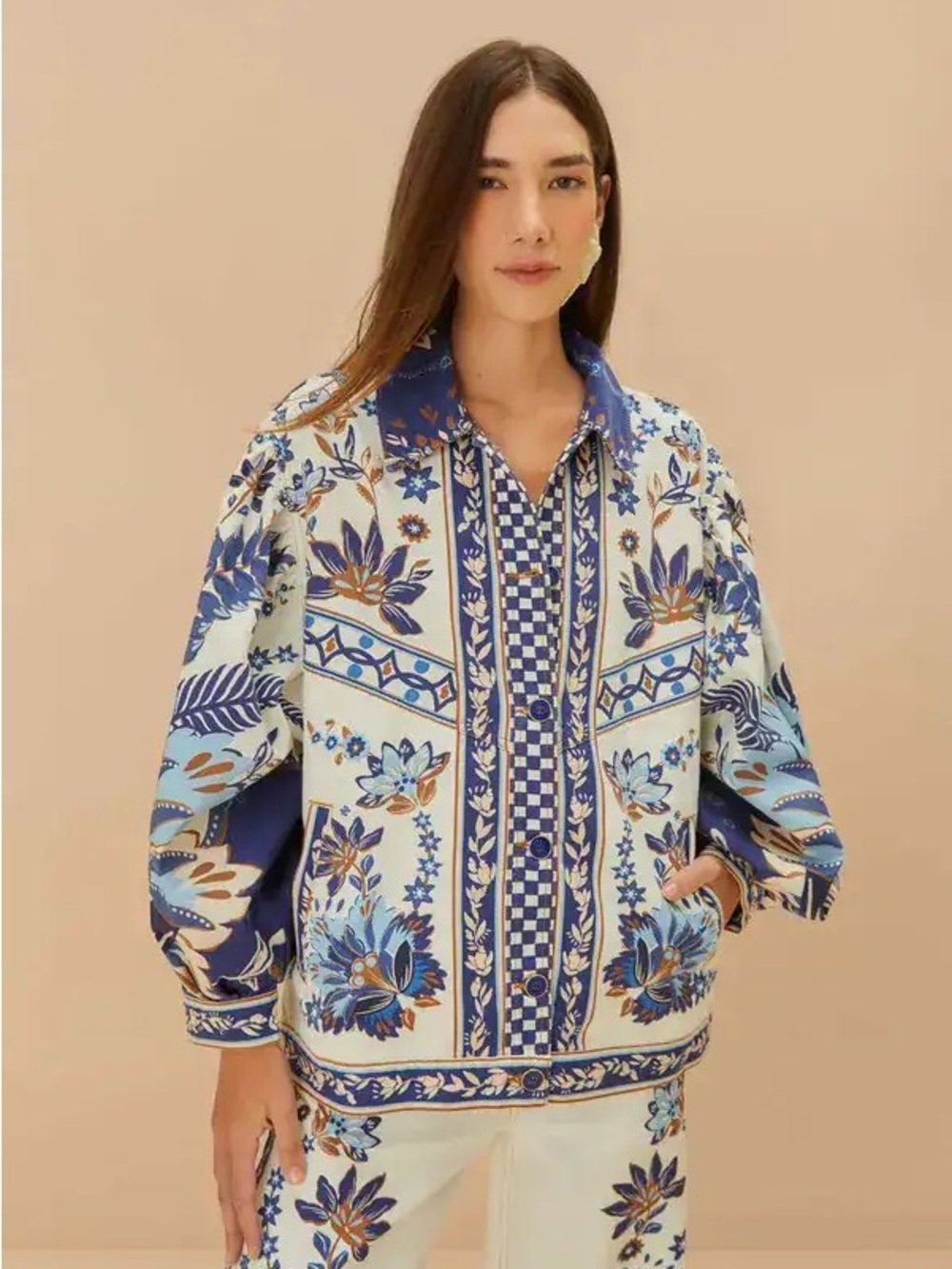 Farm Rio Ana Tapestry Tropical Jacket - Picture 2 of 5